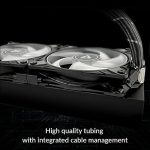 ARCTIC Liquid Freezer II 420 A-RGB - Multi-compatible all-in-one CPU AIO water cooler with A-RGB, compatible with Intel & AMD, efficient PWM-controlled pump, fan speed 200-1900 RPM - Black - Image 7