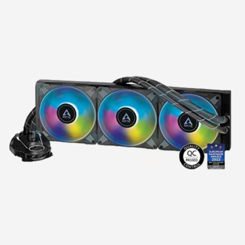 ARCTIC Liquid Freezer II 420 A-RGB - Multi-compatible all-in-one CPU AIO water cooler with A-RGB, compatible with Intel & AMD, efficient PWM-controlled pump, fan speed 200-1900 RPM - Black