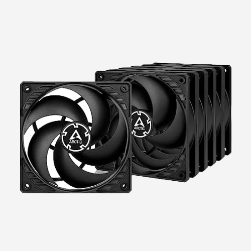ARCTIC P12 (5 Pack) -120 mm Case Fan, Pressure-optimised, Quiet Motor, Computer, Fan Speed 1800 RPM - Black