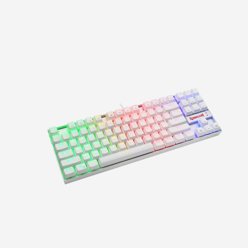 Redragon K552 RGB LED Backlit Wired Mechanical Gaming Arabic Keyboard White