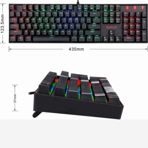 Redragon K551 RGB Mechanical Gaming Keyboard with Cherry MX Blue Switches Vara 104 Keys Numpad Tactile USB Wired Computer Keyboard - Image 3