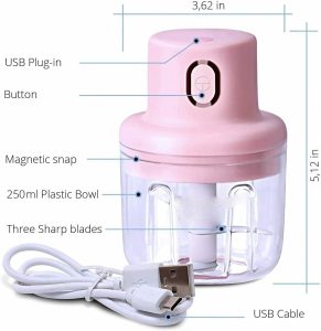 Mini Food Chopper, Mini Food Processor, Small Food Processor Meat Grinder 250ml - Image 6