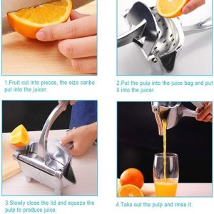 Stainless Steel Manual Juicer- Detachable & Easy Clean - Image 4