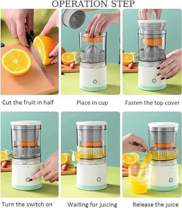 Electric Citrus Juicer, Hands-Free Portable USB Charging Powerful Electric Juicer Cordless Fruit Juicer - Image 7
