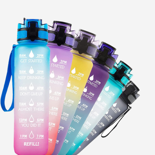 Sport Water Bottle 1L / with Motivational Time