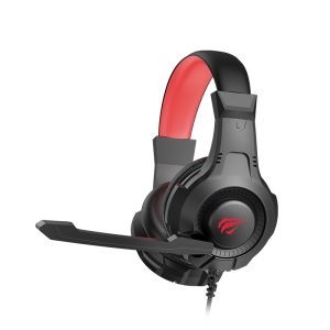 Gaming Headset Wired  High magnetic 40mm speaker, with strong sounding Quality Adjustable single-Head Beam. Havit Black/Red H2031D - Image 2