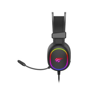 Gaming Headset Super large Unit Speaker RGB Wired with 3D Stereo Surround Sound and HD Omnidirectional  microphone.   Havit Black H2016D - Image 4