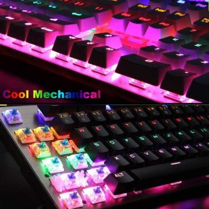 Gaming Keyboard RGB Backlight Wired Mechanical Blue Switch 104 Keys. - Image 7