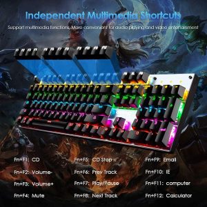 Gaming Keyboard RGB Backlight Wired Mechanical Blue Switch 104 Keys. - Image 6