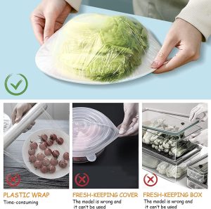 Fresh Keeping Bags Food Cover 200PCS, Reusable Bowl Covers Stretch Lids for Containers - Image 7