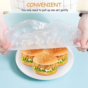 Fresh Keeping Bags Food Cover 200PCS, Reusable Bowl Covers Stretch Lids for Containers - Image 9