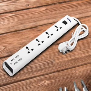 GETX S 4 Socket Extension Boards  (White, 1.2 m, With USB Port) - Image 2