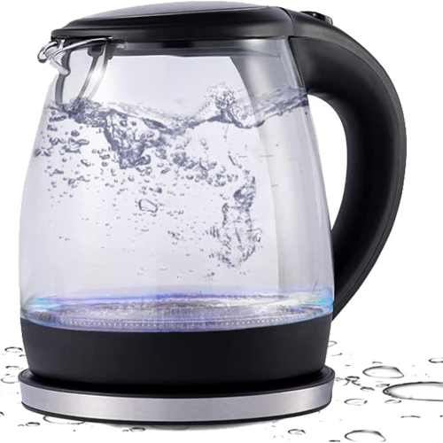 Electric Kettle, Glass Tea Kettle, BPA Free Hot Water Electric Kettle Warmer 2L with Fast Boil