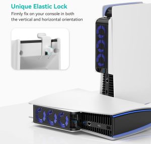 Cooling Accessories for PS5, Horizontal Cooling Fan for PS5with LED Light - Image 2