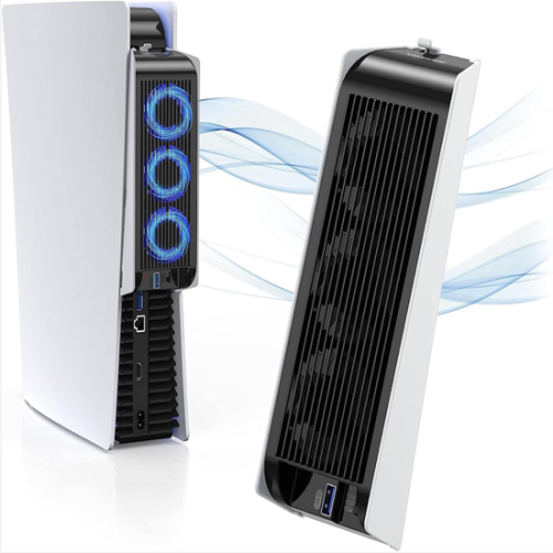 Cooling Accessories for PS5, Horizontal Cooling Fan for PS5with LED Light