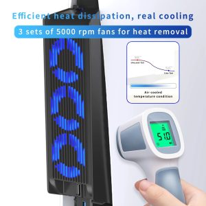 Cooling Accessories for PS5, Horizontal Cooling Fan for PS5with LED Light - Image 8