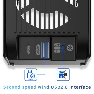 Cooling Accessories for PS5, Horizontal Cooling Fan for PS5with LED Light - Image 9