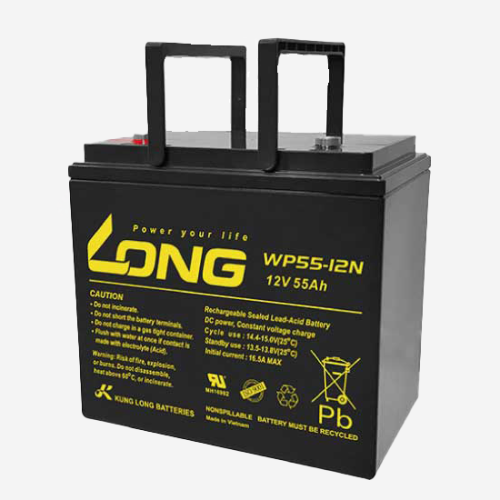 Long 12V 55Ah Rechargeable Sealed Valve Regulated Lead Acid Battery WP55-12N