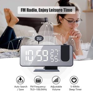 Digital Projection Alarm Clock with Mirror Surface - Image 6