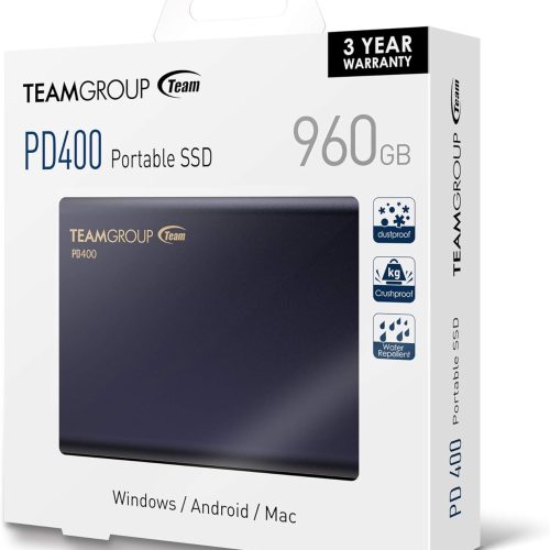 TEAMGROUP PD400 960GB Aluminum Portable External SSD