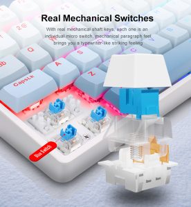 Redragon K645W Wired RGB CASS USB Mechanical Gaming Keyboard, Blue Switch DIY LED Backlit - Image 3