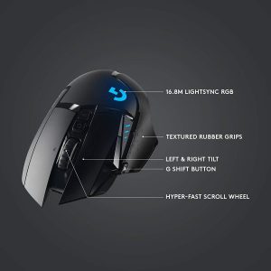 Logitech G 910-005571 G502 Lightspeed Wireless Gaming Mouse with Hero 16K Sensor, RGB (G502 Lightspeed Wireless) - Image 5