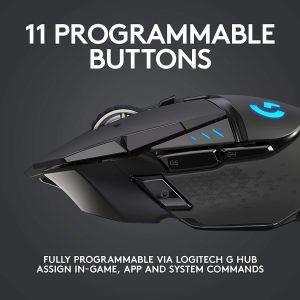 Logitech G 910-005571 G502 Lightspeed Wireless Gaming Mouse with Hero 16K Sensor, RGB (G502 Lightspeed Wireless) - Image 3