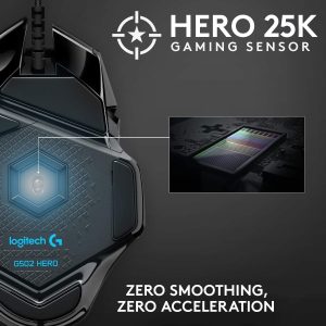 Logitech G502 HERO Gaming Mouse with Sensor  5 Adjustable Weights, Balance Tuning) | - Image 2