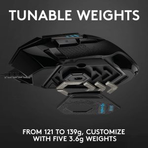 Logitech G502 HERO Gaming Mouse with Sensor  5 Adjustable Weights, Balance Tuning) | - Image 4
