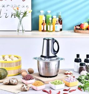 Electric Chopper Meat Grinders With Stainless Steel Bowl - Image 2