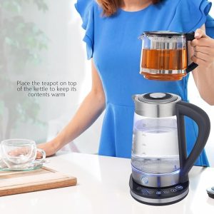 Electric Tea Maker,LED Glass Kettle with Temperature - Image 3