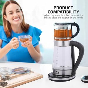 Electric Tea Maker,LED Glass Kettle with Temperature - Image 2