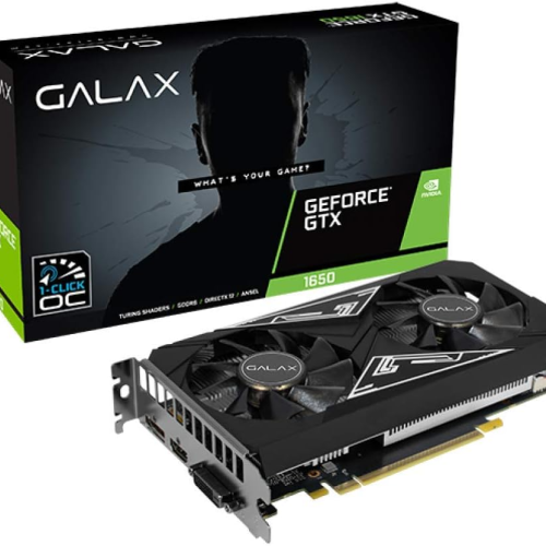 Galax GeForce® GTX 1650 EX Plus (1-Click OC) 4GB GDDR6 128-bit Graphics Card with DP/HDMI/DVI-D - Nvidia GTX 1650 4GB GDDR6 GPU