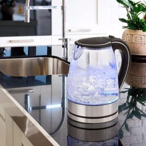 Electric Kettle 1.8L LED,Stainless Steel Glass Electric Kettle Auto Shut Off Anti-Hot - Image 3