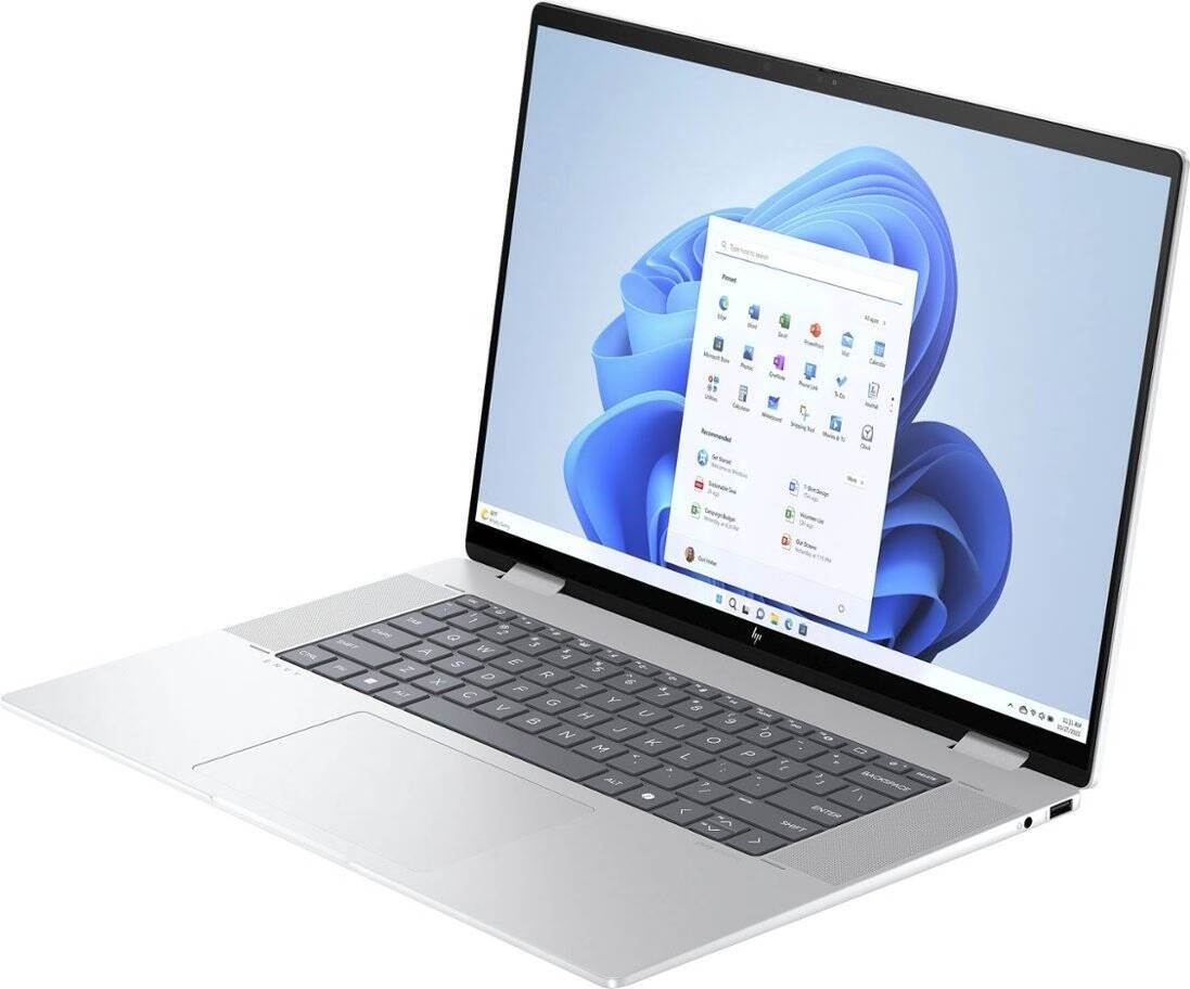 HP Envy X360 ES1023DX 2-IN-1 Laptop 14″ Envy X360 14-es1023dx Laptop With 14-Inch FHD IPS Display, Core 7-150U Processor/16GB RAM/ 512GB SSD/Intel Iris Xe Graphics/Windows 11 Finger Print Reader English Silver - Image 1