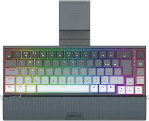 Redragon K641G-Gw-Rgb  Mechanic Gamer Shaco Rgb Switch Brown  Keyboard Black and Grey - Image 5