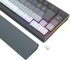 Redragon K641G-Gw-Rgb  Mechanic Gamer Shaco Rgb Switch Brown  Keyboard Black and Grey - Image 6
