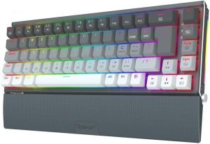Redragon K641G-Gw-Rgb  Mechanic Gamer Shaco Rgb Switch Brown  Keyboard Black and Grey - Image 2