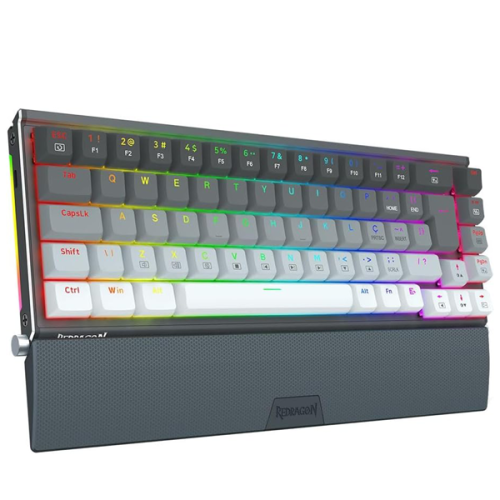 Redragon K641G-Gw-Rgb  Mechanic Gamer Shaco Rgb Switch Brown  Keyboard Black and Grey