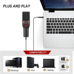 Redragon GM100 Professional Studio Condenser Microhone Computer PC MC Kit with 3.5mm - Image 6