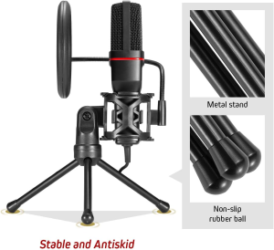 Redragon GM100 Professional Studio Condenser Microhone Computer PC MC Kit with 3.5mm - Image 5