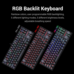Redragon K552-Rgb Kumara Rgb Led Backlit Mechanical Gaming Keyboard (Black) - Image 5