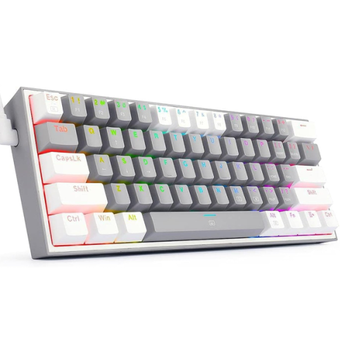 Redragon K617 Fizz 60% Wired RGB Gaming Keyboard Grey/White