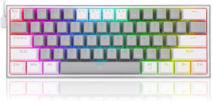 Redragon K617 Fizz 60% Wired RGB Gaming Keyboard Grey/White - Image 4
