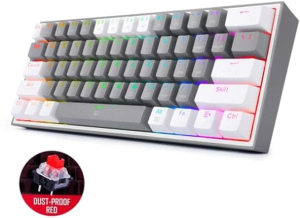 Redragon K617 Fizz 60% Wired RGB Gaming Keyboard Grey/White - Image 2