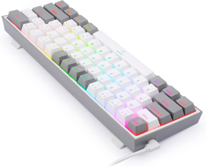 Redragon K617 Fizz 60% Wired RGB Gaming Keyboard Red White/Grey - Image 2