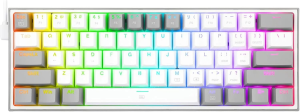 Redragon K617 Fizz 60% Wired RGB Gaming Keyboard Red White/Grey - Image 6
