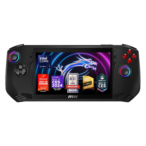 MSI Claw PC Gaming Handheld: Intel Ultra 7-155H, 7" FHD 120Hz Display, 16GB LPDDR5, 512TB NVMe SSD, MicroSD Card Reader, Thunderbolt 4, Win 11 Home