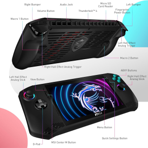 MSI Claw PC Gaming Handheld: Intel Ultra 7-155H, 7" FHD 120Hz Display, 16GB LPDDR5, 512TB NVMe SSD, MicroSD Card Reader, Thunderbolt 4, Win 11 Home - Image 6